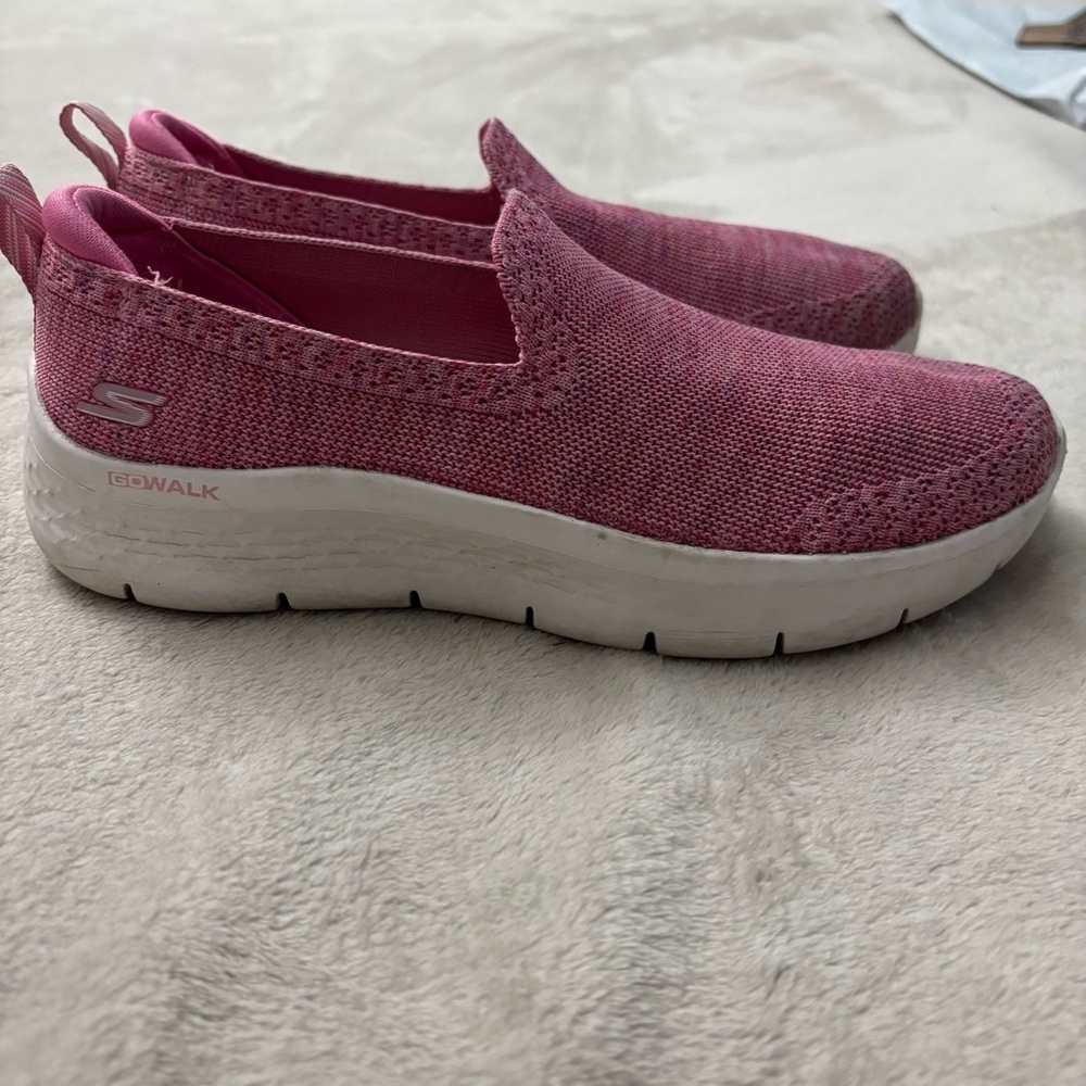 Skechers Air Cooled Goga Mat Women's Pink Knit Slip-On Sneakers Size 7.5 - Picture 3 of 7